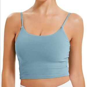 Padded Sports Bra Strappy Crop Top